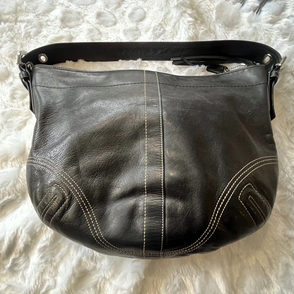 Coach, Black leather, Soho, Hobo/Slouchy Shoulder bag - Picture 6 of 12